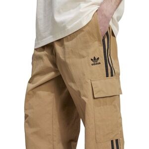 NEW Mens ADIDAS ORIGINALS CARGO Trefoil Track PANTS Small JY1392 Cardboard Brown